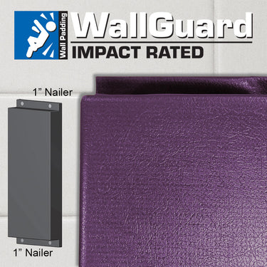 High Impact Flat Safety Wall Padding - WallGuard Impact Rated (2 ft. x 6 ft.) (1 in. Lip Top & Bottom)